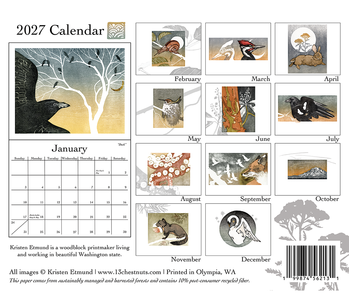 2027 Calendar by Kristen Etmund